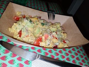 Cous cous with vegetables at Enjoy Vegan in Barcelona