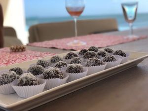 Our Chocolate truffles in  a private event at Rincon Verde in Jose Ignacio