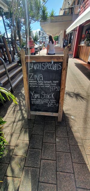 Daily special at Yami's Vegetarian Kitchen in Brunswick Heads
