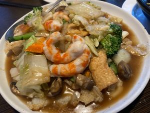 Crispy chow fun at Indochine Vegan in San Francisco