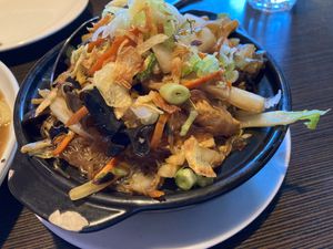 Vietnamese fragrant clay pot rice at Indochine Vegan in San Francisco