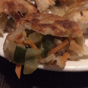 Pot stickers $5.95 Cabbage, shiitake mushroom and ginger   at Indochine Vegan in San Francisco