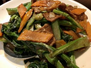 “Beef” with Chinese 5 spice (sweet anisé and cinnamon) at Indochine Vegan in San Francisco