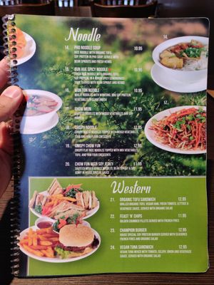 Menu  p2 at Indochine Vegan in San Francisco
