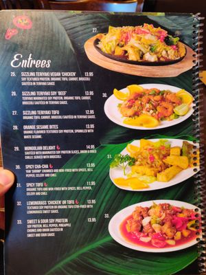 Menu  p 3 at Indochine Vegan in San Francisco