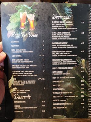 Menu  p 7 at Indochine Vegan in San Francisco