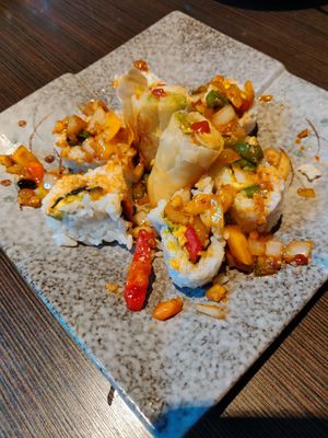 Spicy cha-cha roll at Indochine Vegan in San Francisco