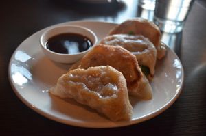 the pot stickers (appetizer) - don't miss !! at Indochine Vegan in San Francisco