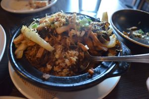 Vietnamese Fragrant Claypot Rice (delicious, a bit oily) at Indochine Vegan in San Francisco