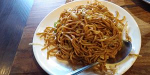 Chow mein at Indochine Vegan in San Francisco