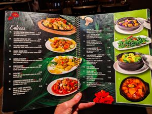 Menu page at Indochine Vegan at Indochine Vegan in San Francisco