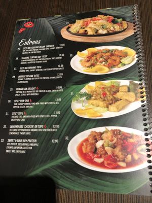 Menu at Indochine Vegan in San Francisco