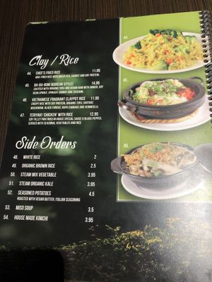 Menu at Indochine Vegan in San Francisco