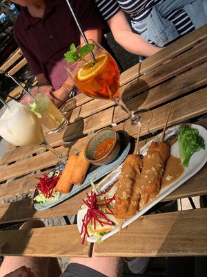 Spring rolls and sate Spieß  at Cat Tuong in Berlin