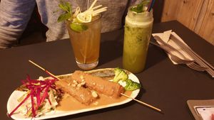 Tempeh Satay with peanut sauce at Cat Tuong in Berlin