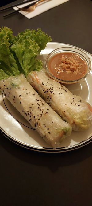 Summer rolls with peanut dipping sauce at Cat Tuong in Berlin