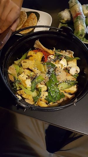 Tofu and rice dish. at Cat Tuong in Berlin