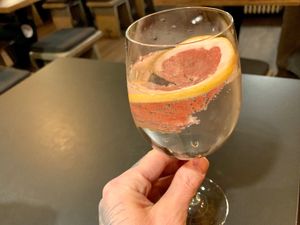 sparkling water at Cat Tuong in Berlin