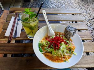 Mi Quang and homemade limonade at Cat Tuong at Cat Tuong in Berlin