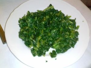 spinach at Trattoria Enzo e Piero in Florence