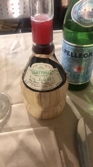 House wine at Trattoria Enzo e Piero in Florence