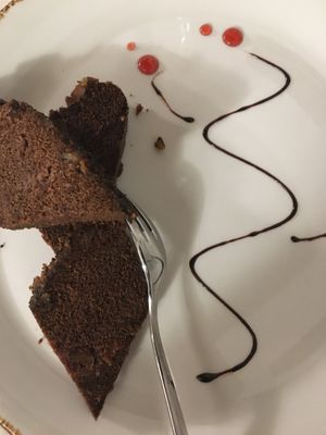 Chestnut cake (vegan) at Trattoria Enzo e Piero in Florence