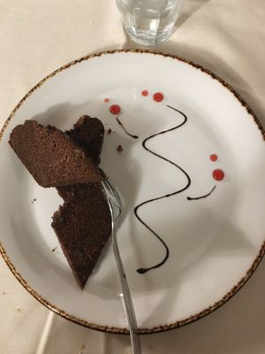 Chestnut cake (vegan) at Trattoria Enzo e Piero in Florence