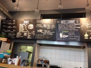 meny on the wall at I Krowa Cala in Gdynia