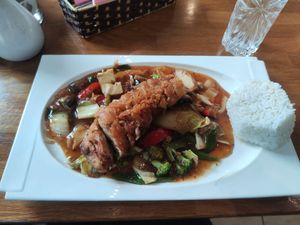 Vegan duck at Well Being II in Cologne