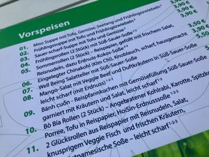 menu at Well Being II in Cologne