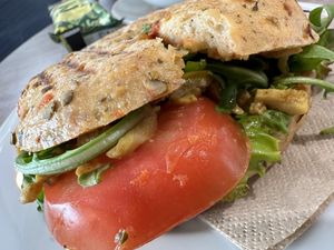 vegan bagel  at Coffee Fellows in Nuremberg