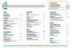 Dinner menu  at Elephant in Trois-rivieres