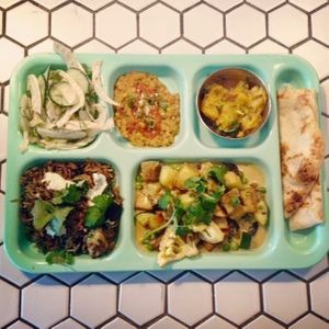 Vegan thali at Elephant in Trois-rivieres