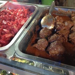 Meat replacements  at Vegetarian Restaurant in Jakarta