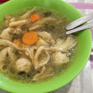 Savory mushroom soup  at Vegetarian Restaurant in Jakarta