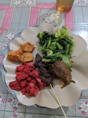 Plate of deliciousness. at Vegetarian Restaurant in Jakarta