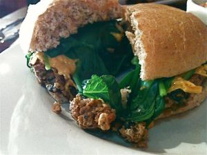 Randita's Organic Vegan Cafe - Housemade Veggie Burger
Photo By ecoRDN - ecoRDN.com at Randita's Organic in Pittsburgh