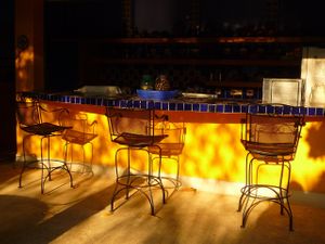 Kitchen bar at Hotel MedioMundo in Merida