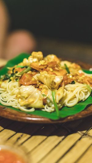 Veggie pasta at Coco Beach in 