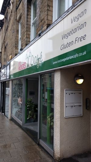 banks holiday, boooo at Roots Vegetarian Cafe in Lancaster