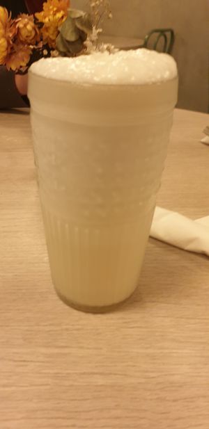 Coconut lemonade at Veg Station in Medellin