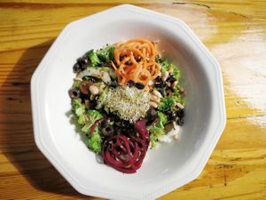 Salad at Veg Station in Medellin