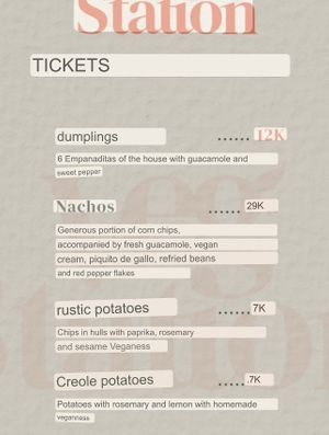 Google translated menu, page 2  at Veg Station in Medellin