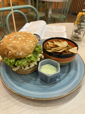 Laguer burger  at Veg Station in Medellin