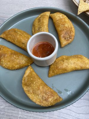 Empanadas : (  at Veg Station in Medellin