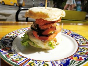 Vegan Burguer at Veg Station in Medellin