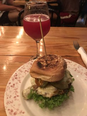 Veg station burger at Veg Station in Medellin