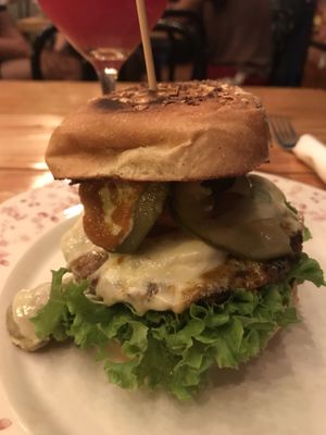 Veg station burger 💜 at Veg Station in Medellin