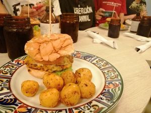 Hamburguesas at Veg Station in Medellin