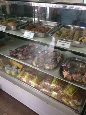 Vegan snacks. Try the chinese rolls! at The Soya Centre in Kandy